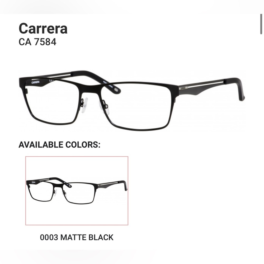 Men’s full frame Carrera eye glasses - matte black